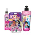 DISNEY PRINCESA ESTUCHE Colonia 200ml+Mascarilla para Niñas+Crema de Peinar 250ml+Corona.2