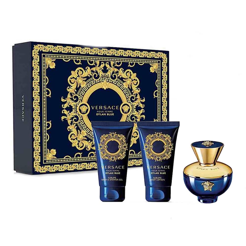 DYLAN BLUE FEMME ESTUCHE EDP 50ml Body Lotion 50ml Shower Gel 50ml Gianni Versace Mujer Aromas y Recuerdos